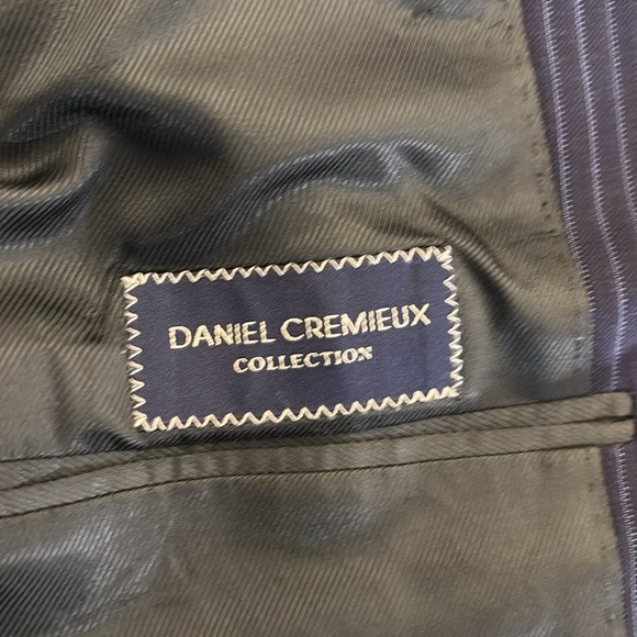 Loro Piano Blue Pinstripe Sport Jacket Blazer Men by Daniel Cremieux Size 38S - Picture 9 of 15